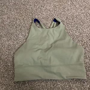 Energy high neck longline bra - light green